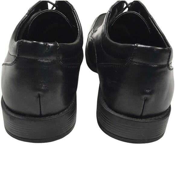 Stafford Oxford Dress Shoes Black Memory Foam Lace-Up Closed Square Toe Men's 11 - Picture 7 of 12